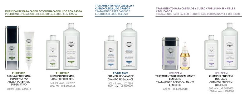 Productos tratamientos Nook